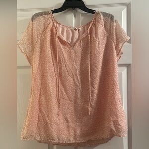 Pink Cheetah Print Blouse